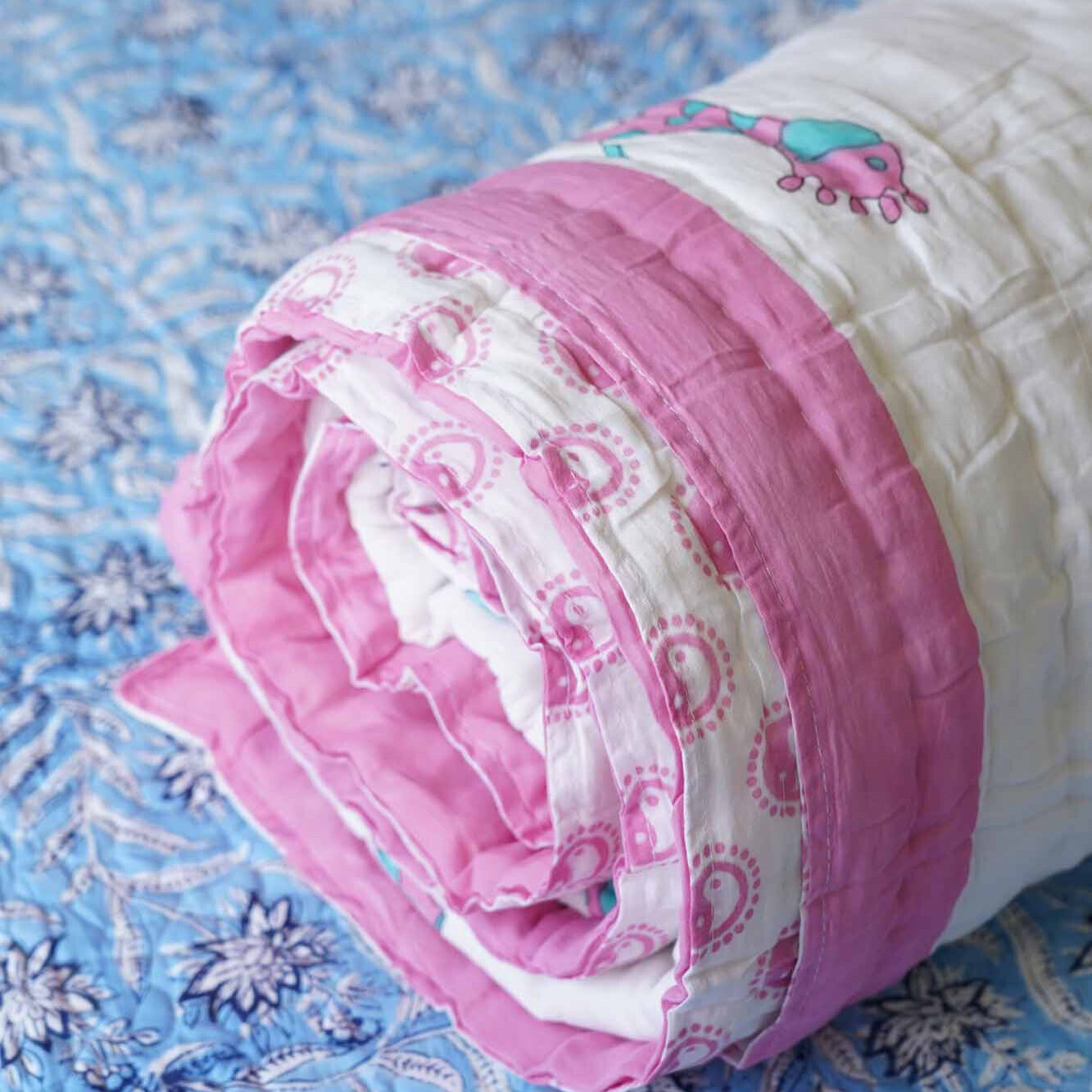 Pink Giffi - Single Bed Razai/ Comforter