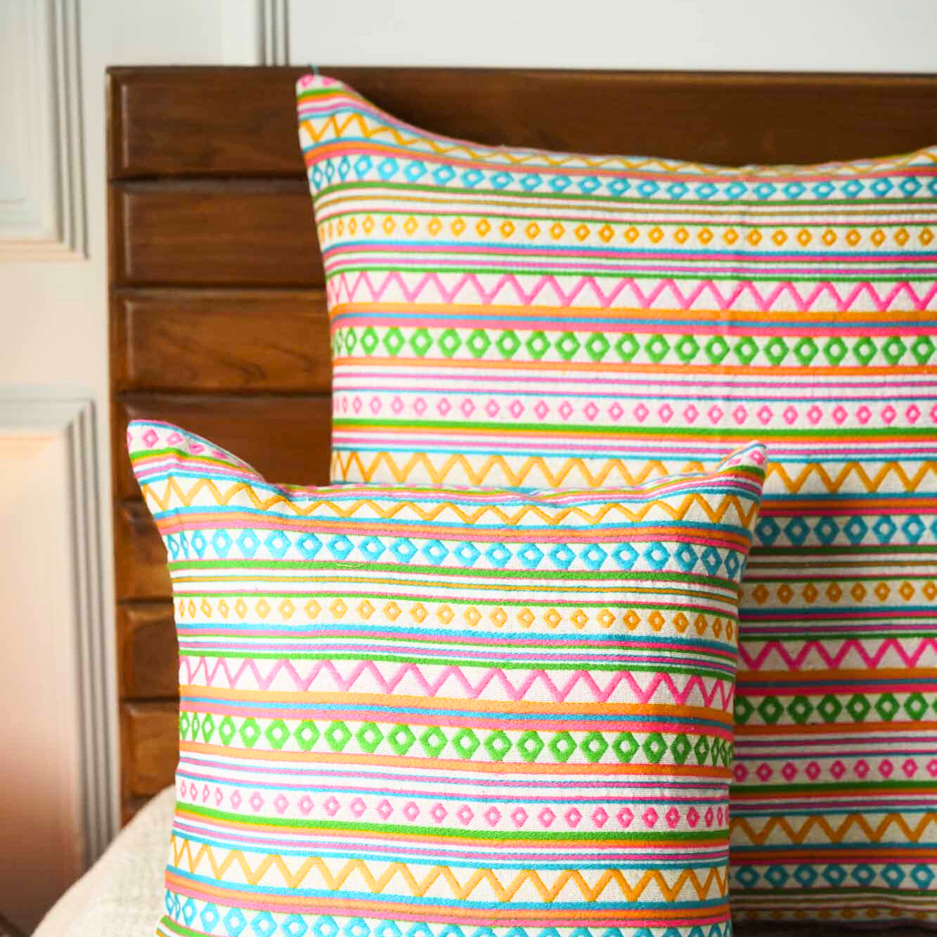 Rainbow Mystery Jacquard Cushion Cover