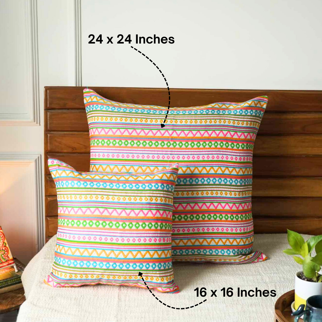 Rainbow Mystery Jacquard Cushion Cover