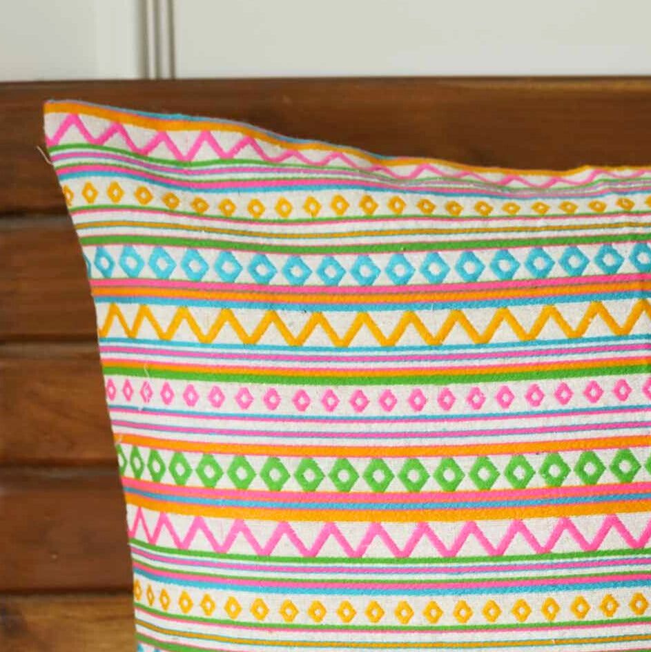 Rainbow Mystery Jacquard Cushion Cover