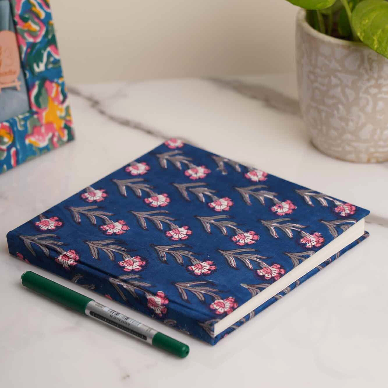 Square Fabric Notebook 2 - 125 GSM Handmade Paper