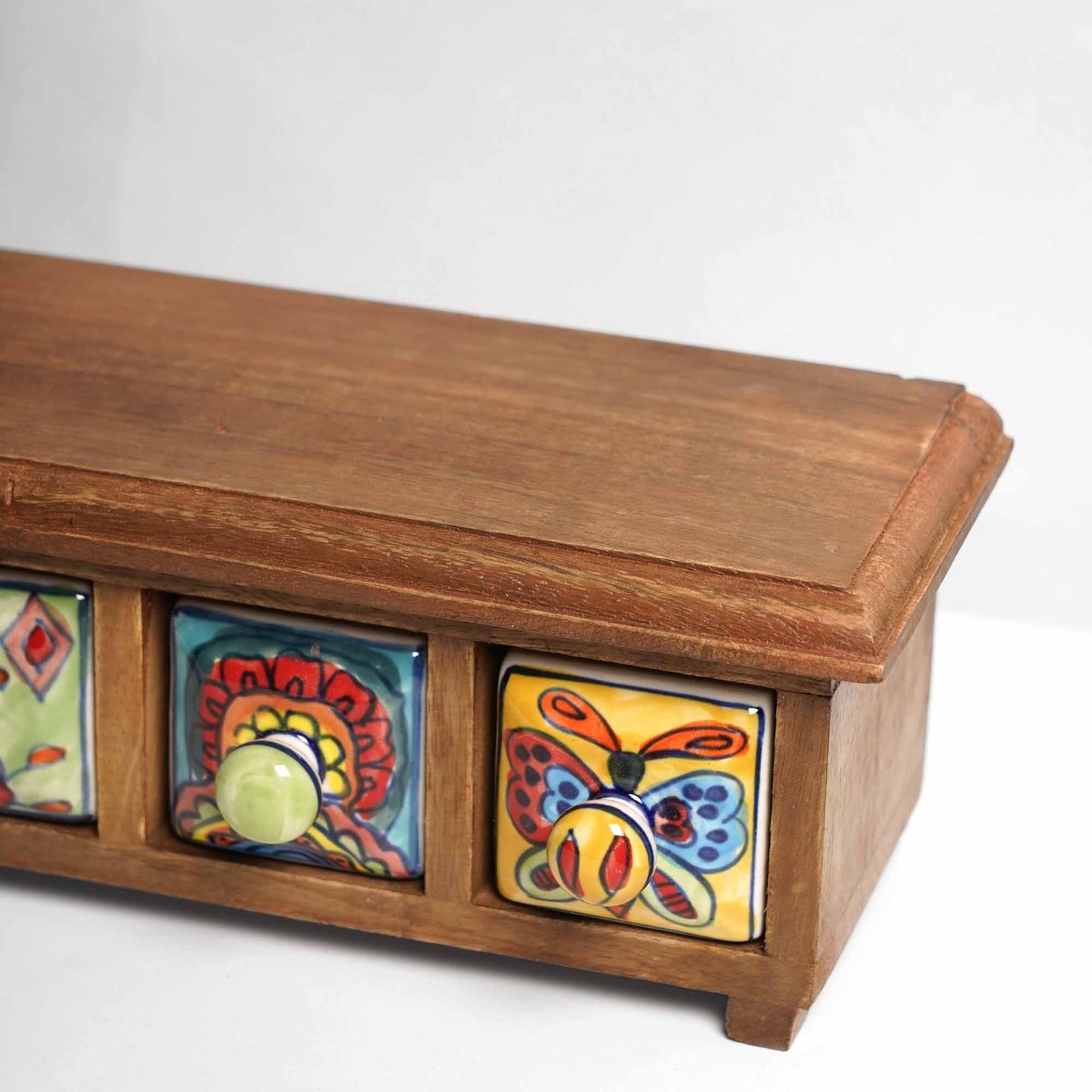 Handpainted Ceramic Drawers - Set of 3