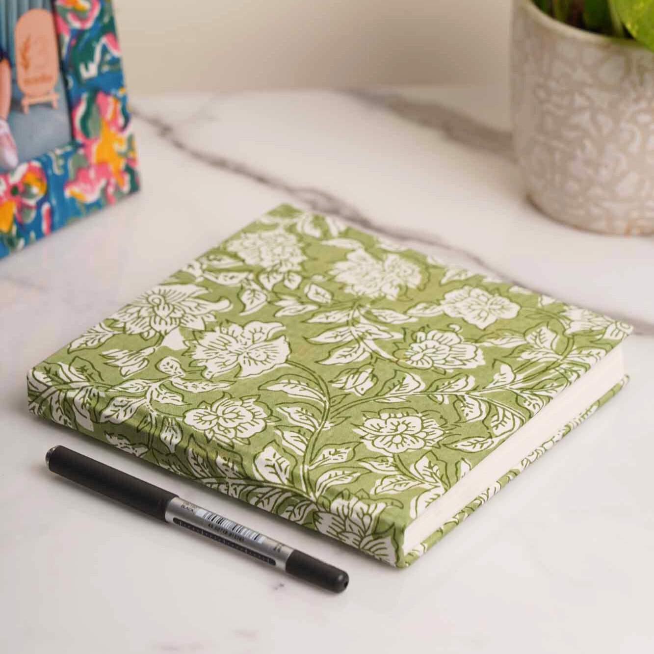 Square Fabric Notebook 3 - 125 GSM Handmade Paper