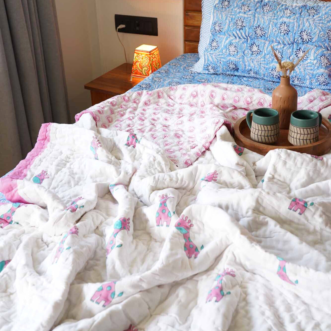 Pink Giffi - Single Bed Razai/ Comforter