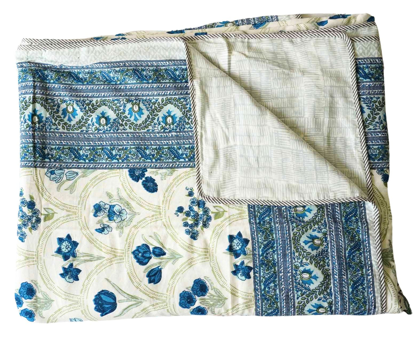 Double Bed Reversible Mul Dohar – Ambarsariya Blue