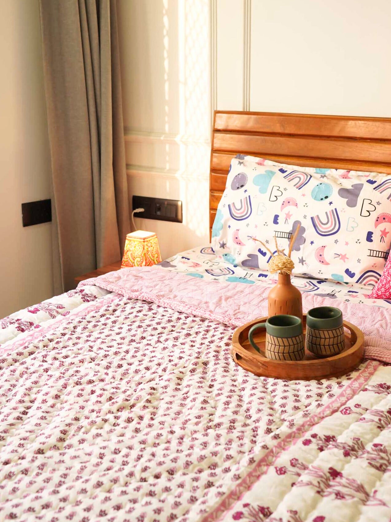 Orchid Pink - Single Bed Razai/ Comforter