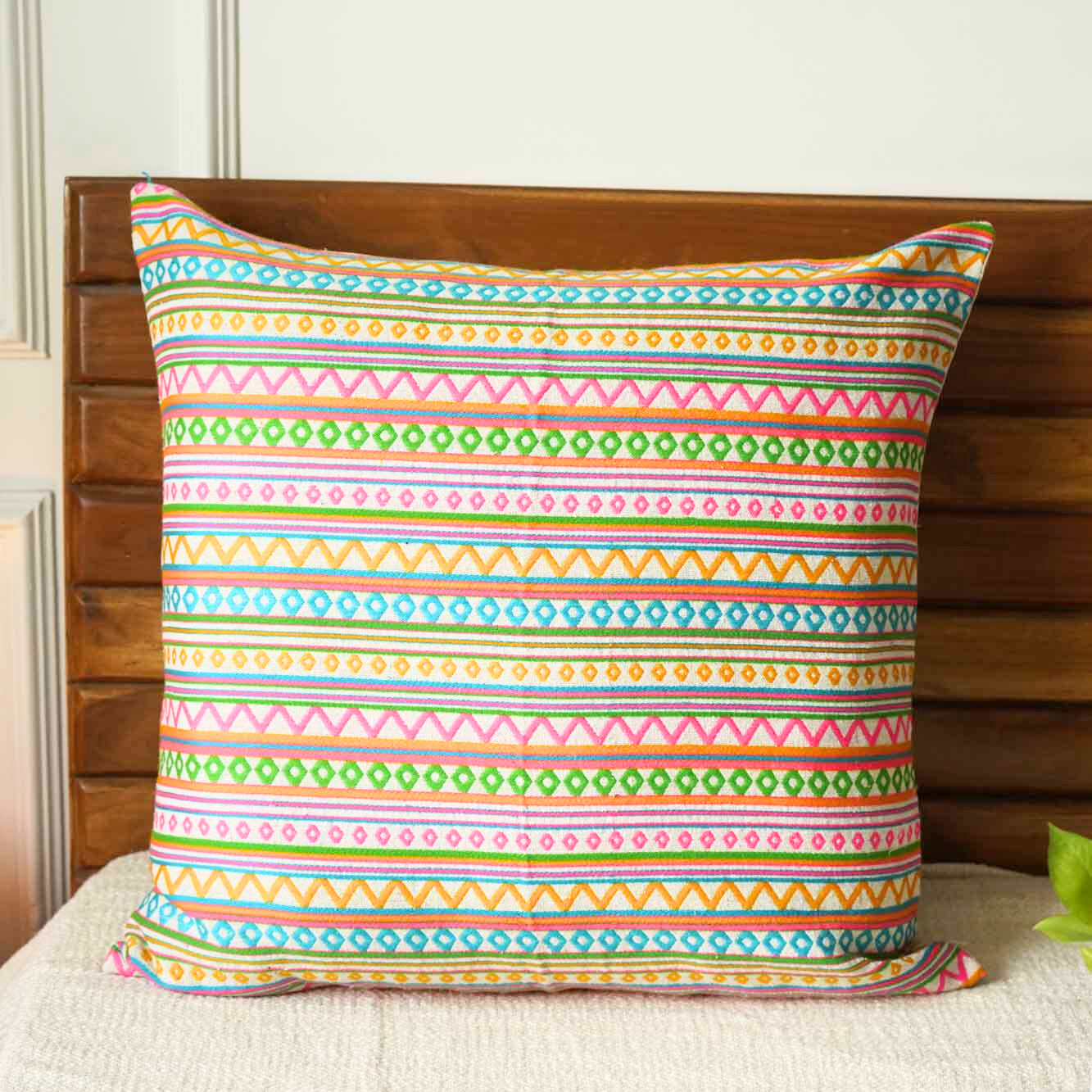 Rainbow Mystery Jacquard Cushion Cover