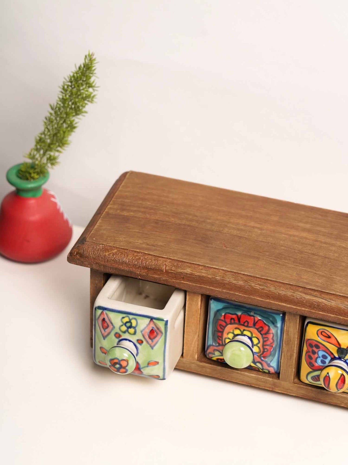 Handpainted Ceramic Drawers - Set of 3