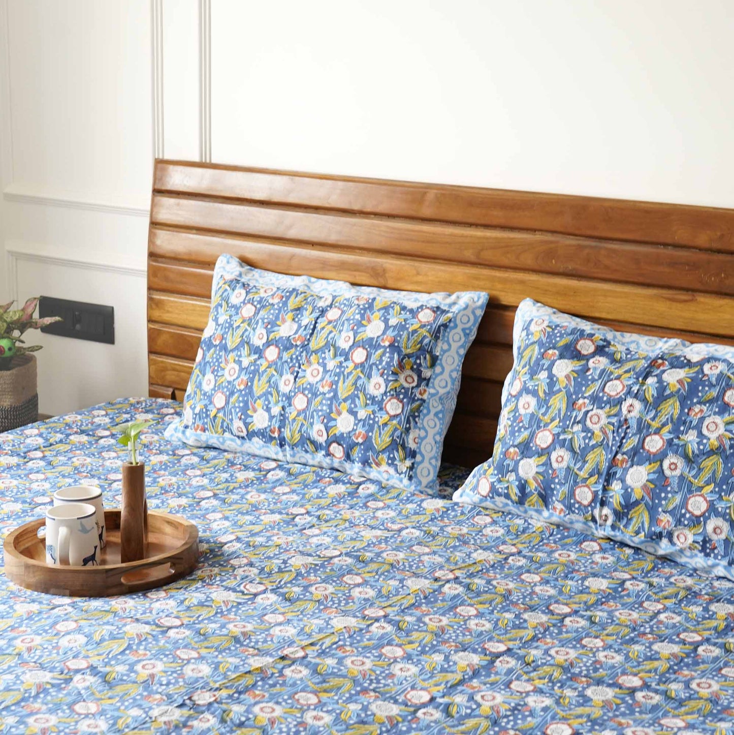 Starry Night - Handblock Bedsheet (100x108 Inches)
