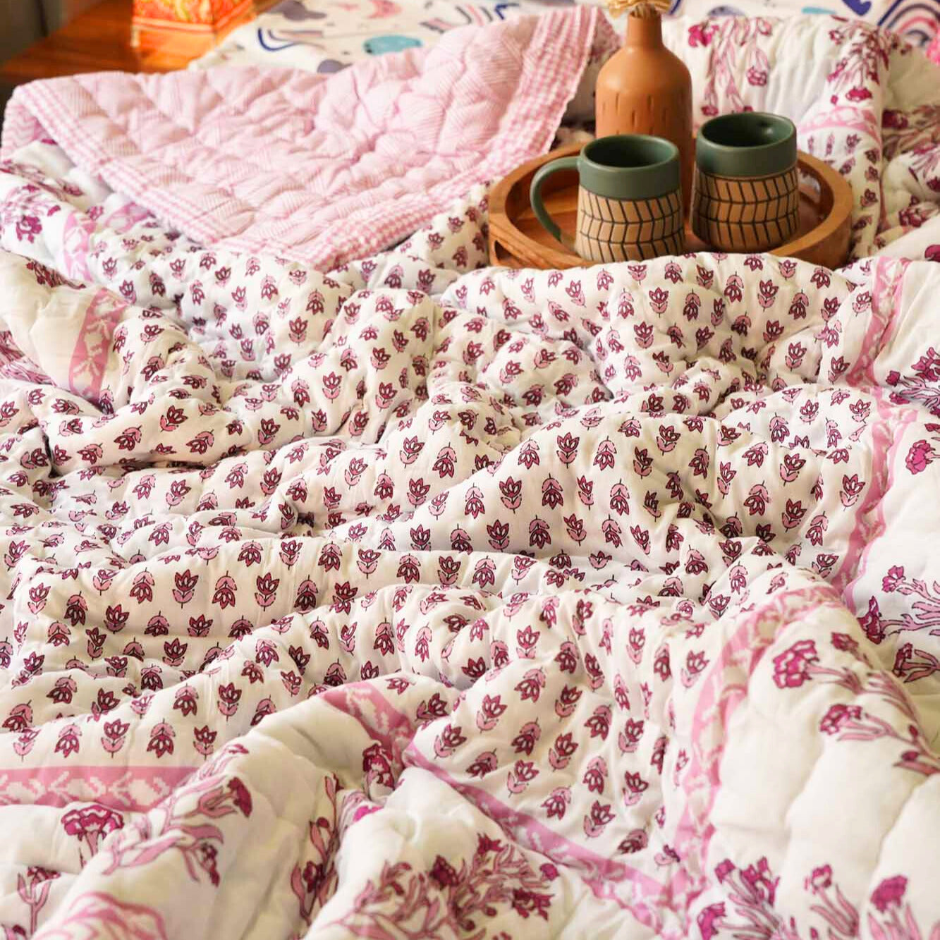 Orchid Pink - Single Bed Razai/ Comforter