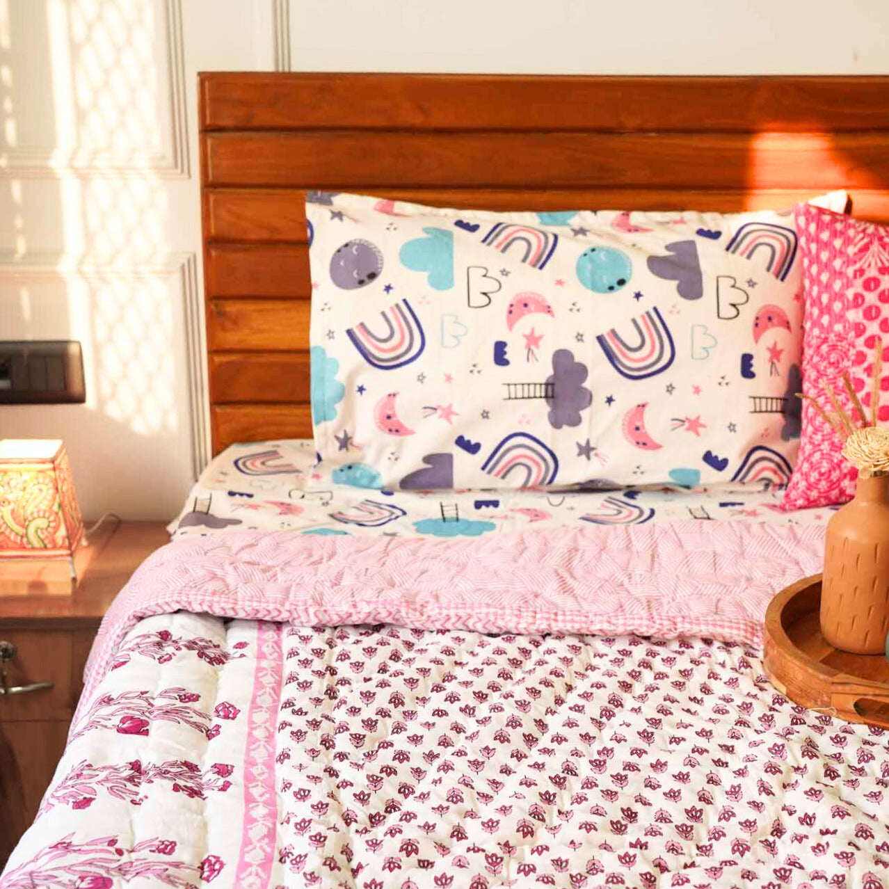 Orchid Pink - Single Bed Razai/ Comforter