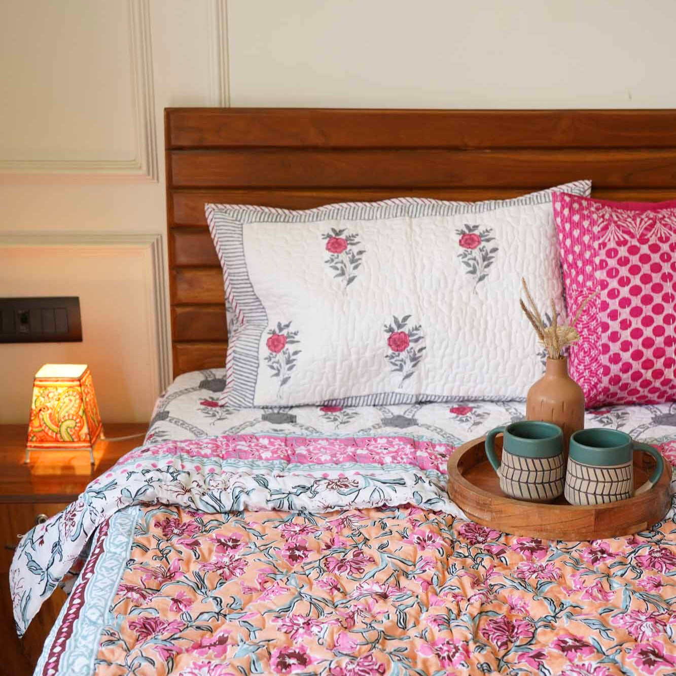 Piku Pink - Single Bed Razai/ Comforter