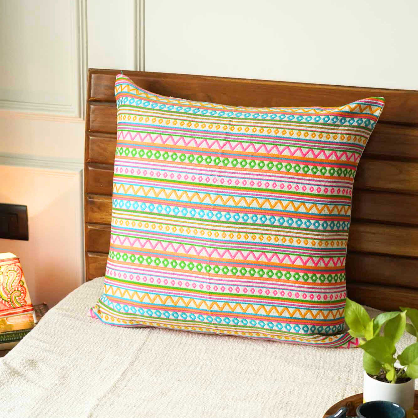 Rainbow Mystery Jacquard Cushion Cover