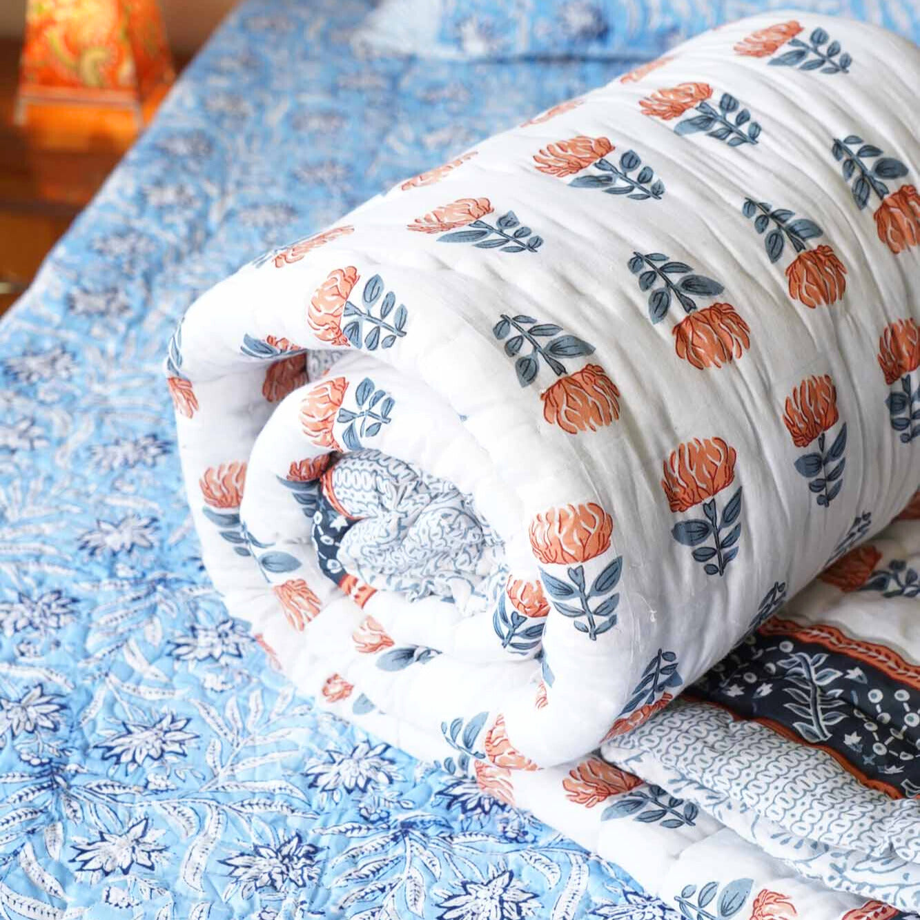 Bhagwa Phool - Single Bed Razai/ Comforter