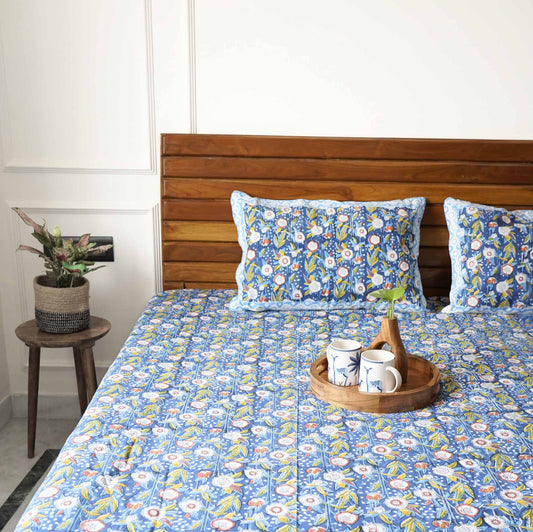 Starry Night - Handblock Bedsheet (100x108 Inches)