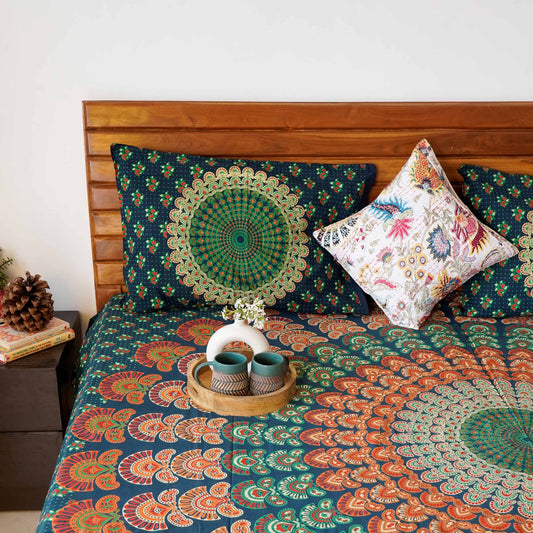 Mandala - Flat/Fitted Bedsheet (90x108 Inches)